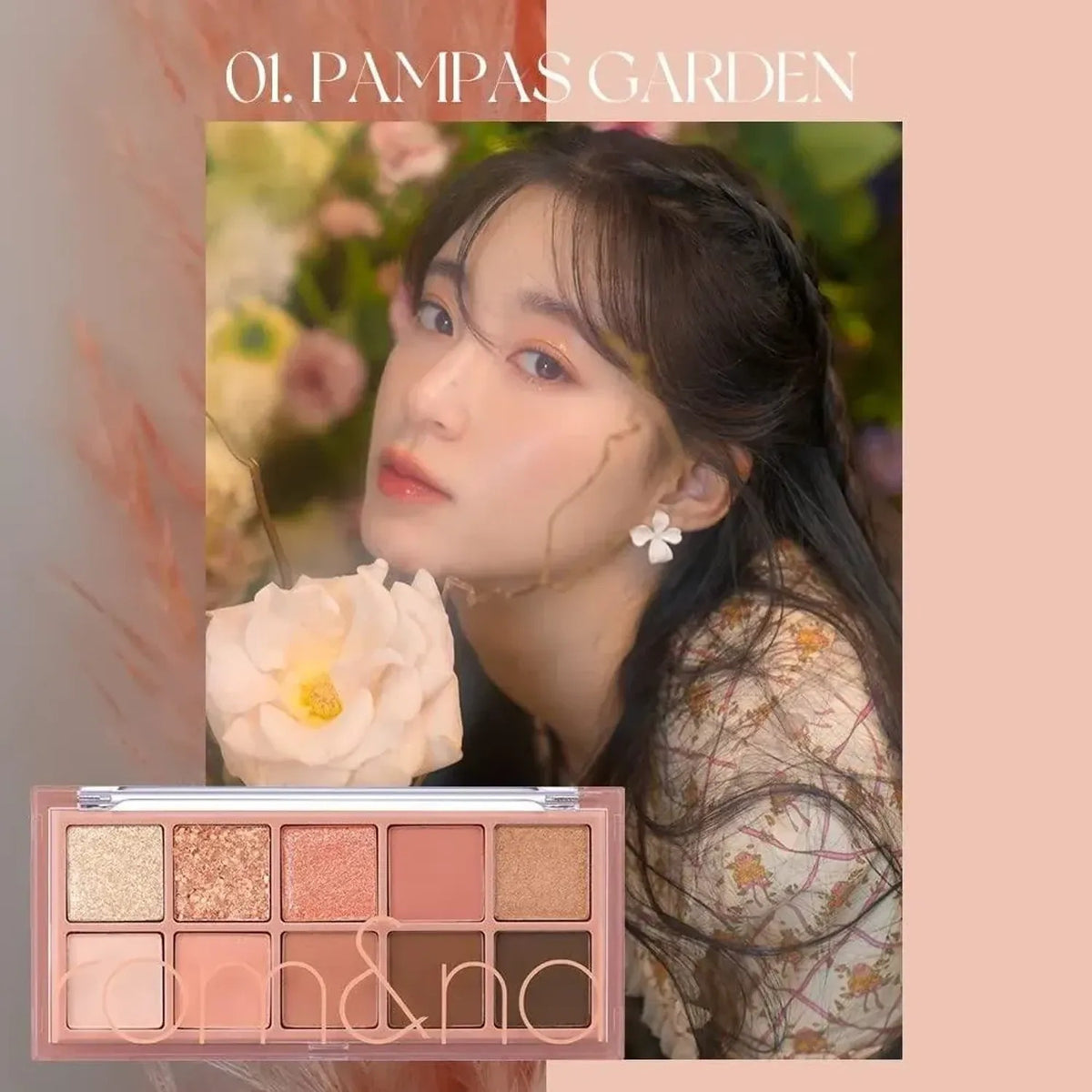 ROMAND — ROMAND Better Than Palette 6g 01 Pampas Garden Matte & Glitter Eye Shadow