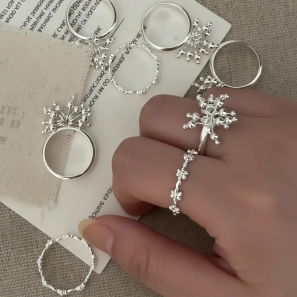 RONERAI Firework & Flower Ring