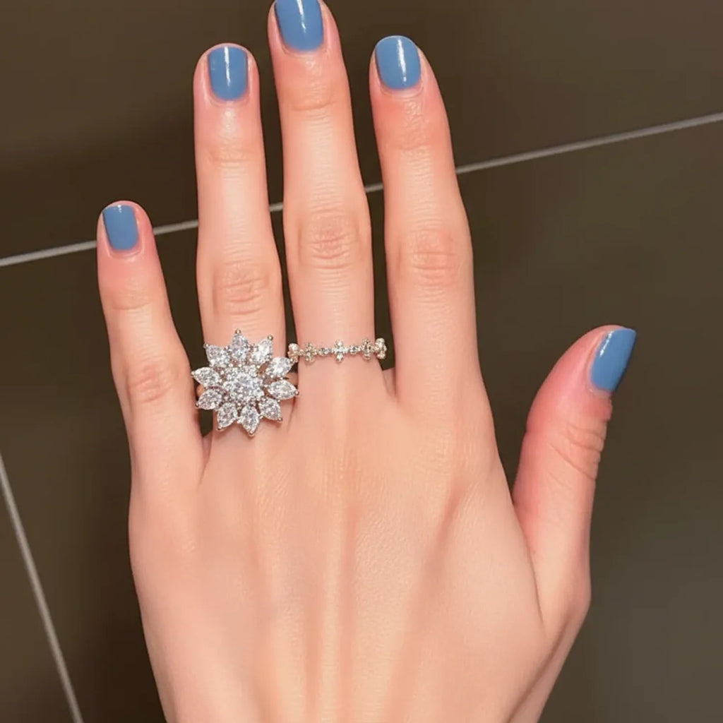 RONERAI Firework & Flower Ring