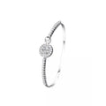 Senwai — Women's Flash Round Zircon Bracelet in Electroplated Copper, Silver