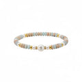 Shoushan Stone & Freshwater Pearl Double-Layer Bracelet