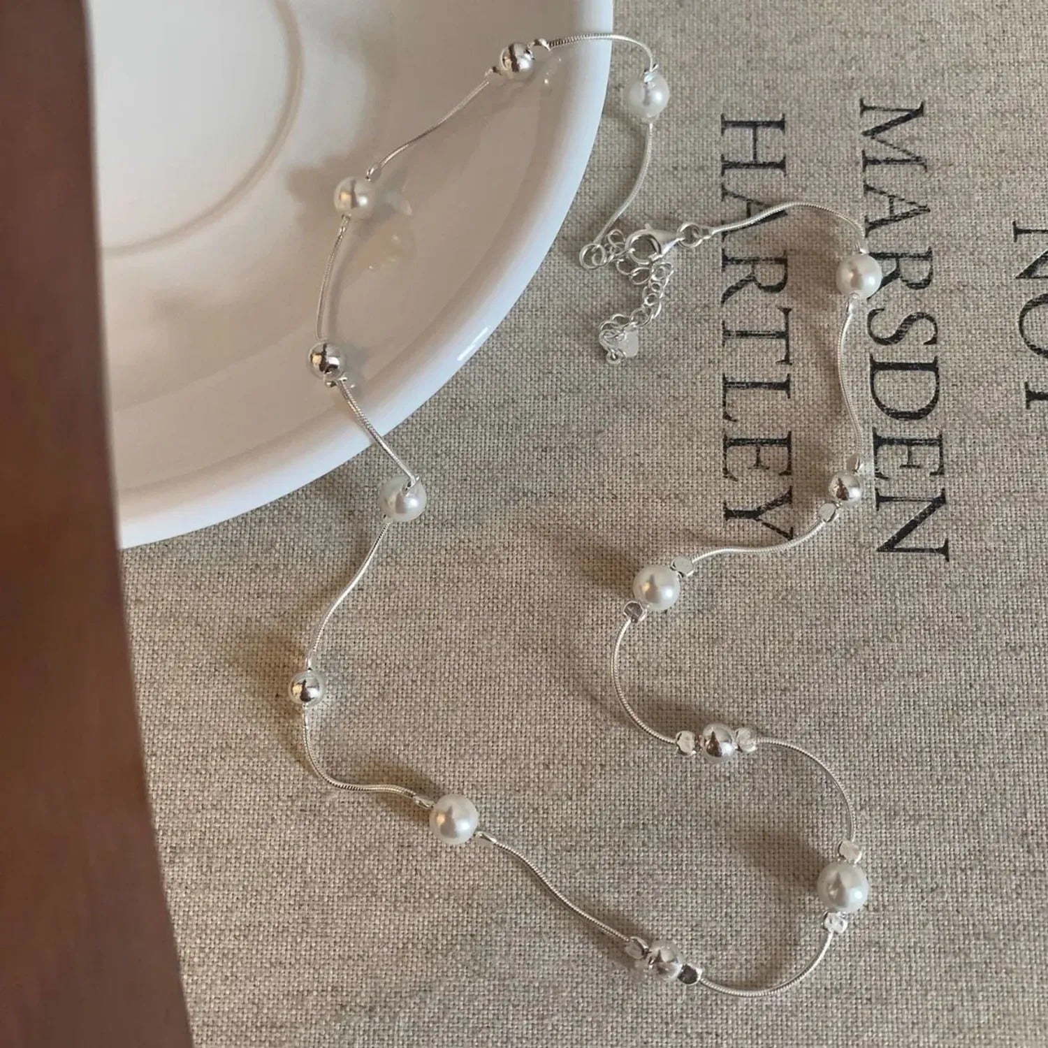 Snake Bone Pearl Clavicle Necklace — 2024 Bestseller
