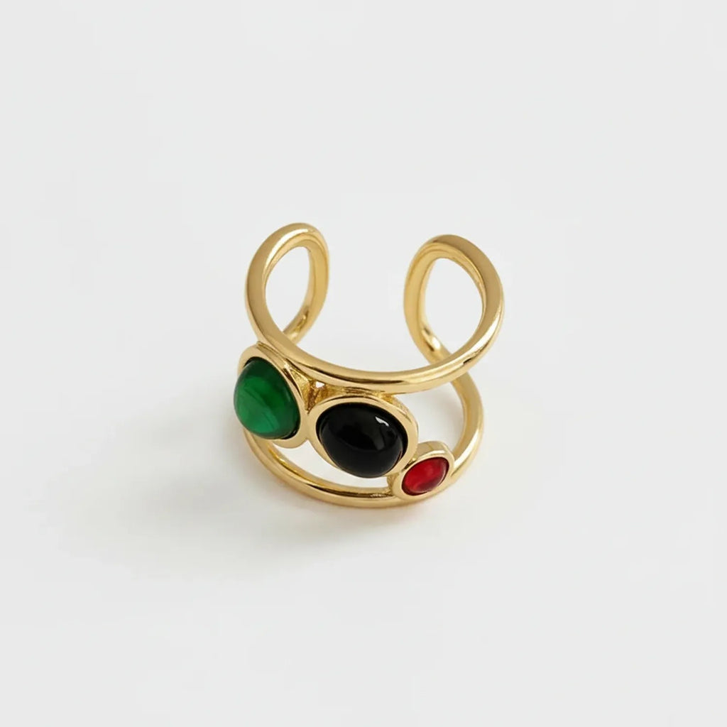 Spanish Niche Retro Open Ring – French Antique Style