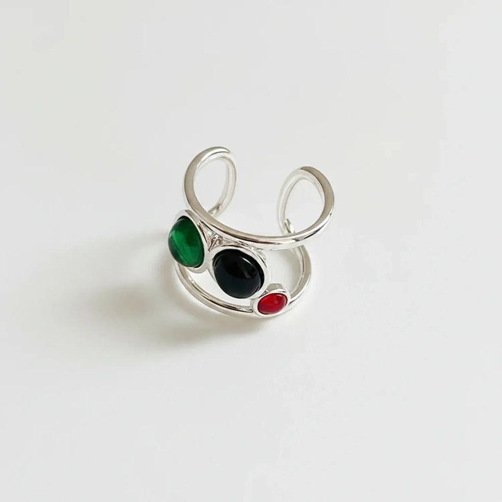 Spanish Niche Retro Open Ring – French Antique Style
