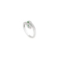Sparkling Double-Headed Snake Index Finger Ring