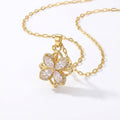 Spinning Clover Titanium Steel Gold Jewelry Set - Necklaces, Rings & Bracelets