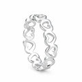 Sterling Silver Heart-shaped Ring For Women