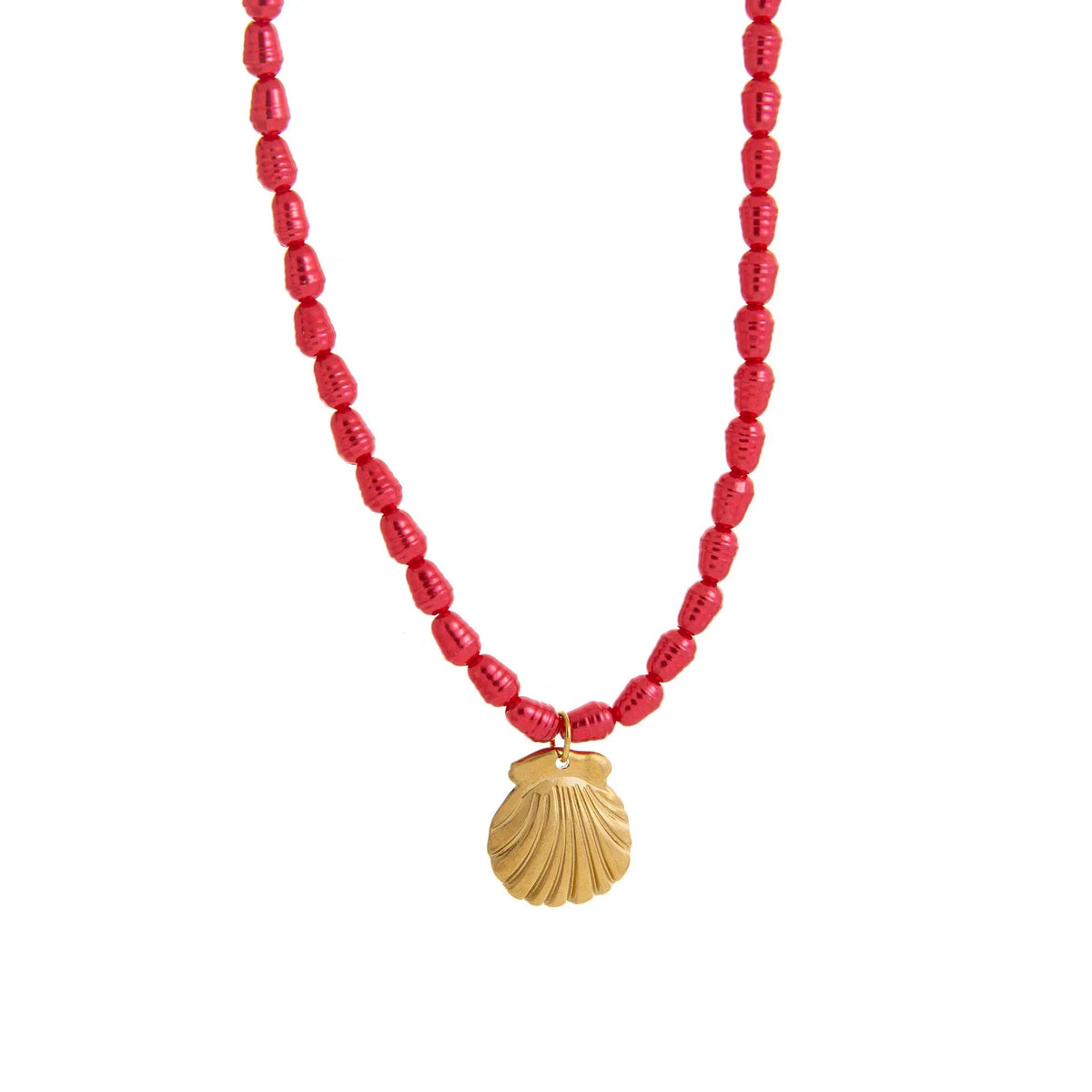 Stylish European And American Stainless Steel Ocean Shell Beaded Necklace