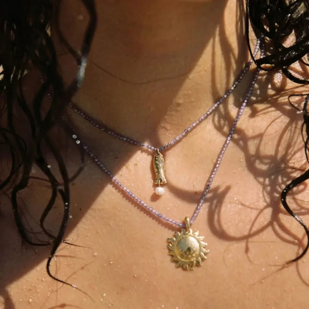 Stylish European And American Stainless Steel Ocean Shell Beaded Necklace