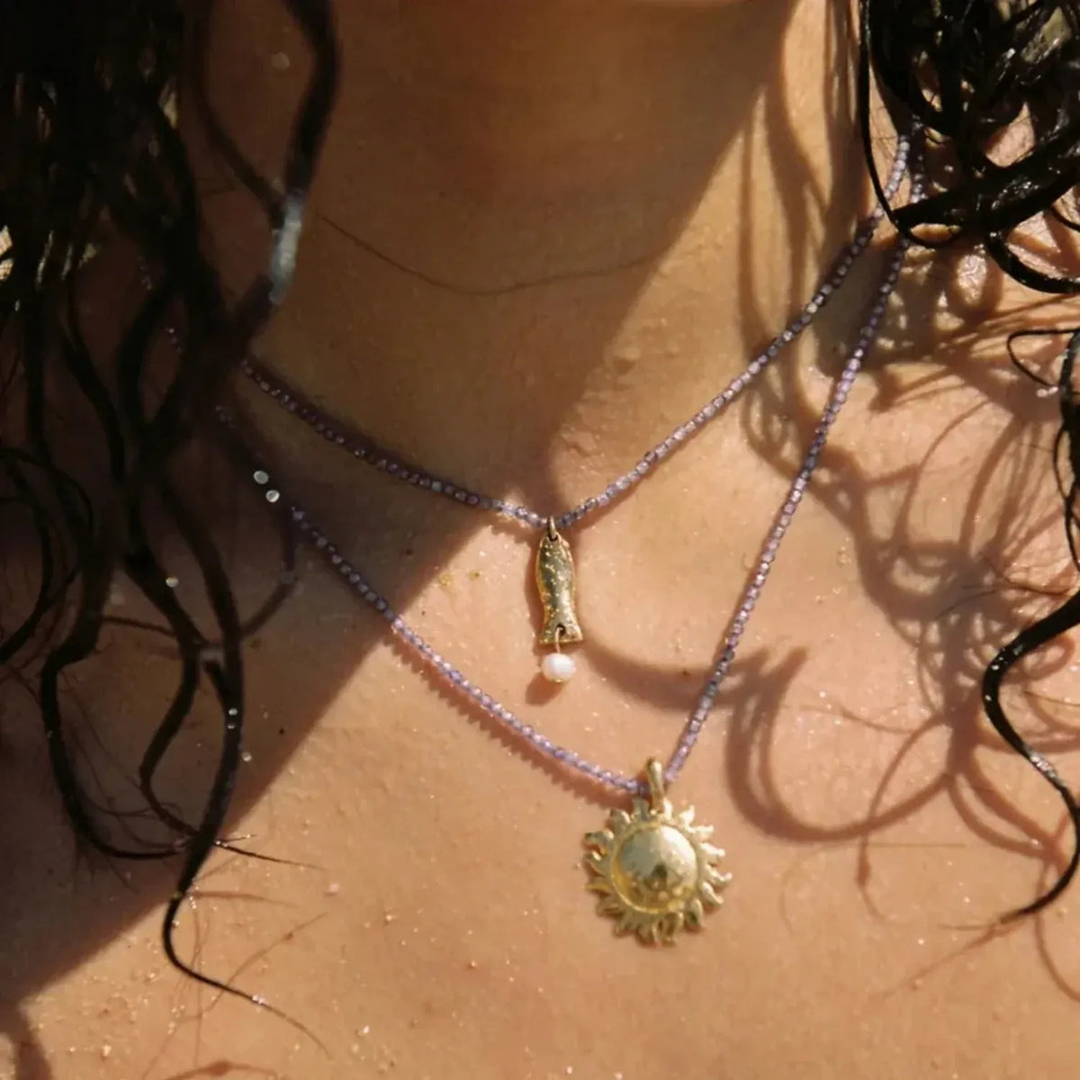 Stylish European And American Stainless Steel Ocean Shell Beaded Necklace