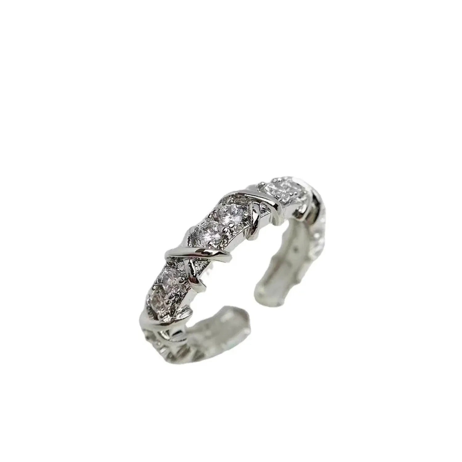 Super Shiny Zircon Adjustable Open Ring