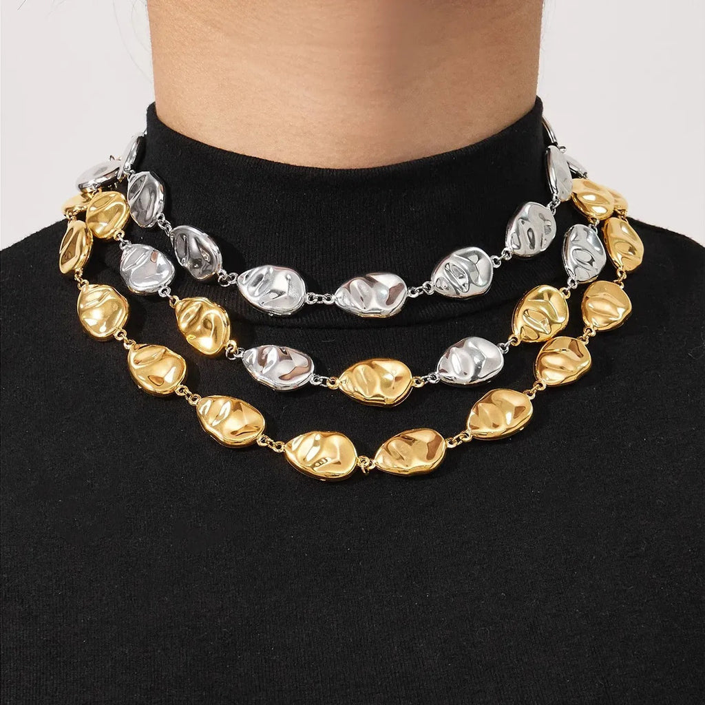 Textured Hollow Handmade Necklace For Women