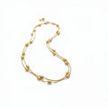 Titanium Steel Long Necklace & Bracelet Set, Tarnish-Free Jewelry