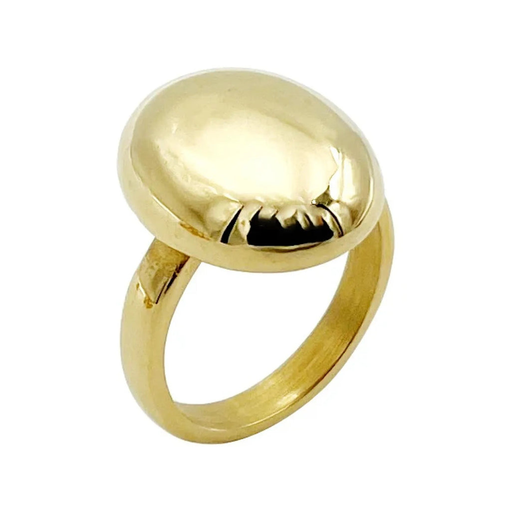 Versatile Oval Egg-Shaped Stainless Steel Ring