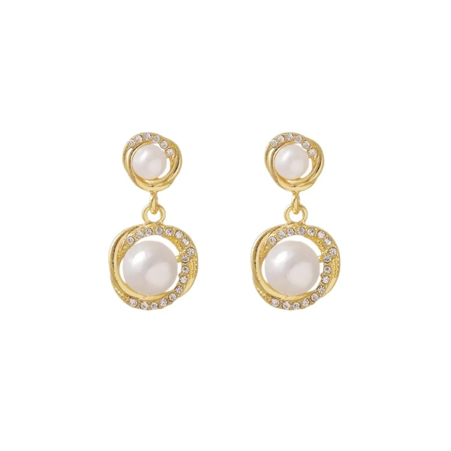 Vintage Wrapped Pearl Stud & Drop Earrings