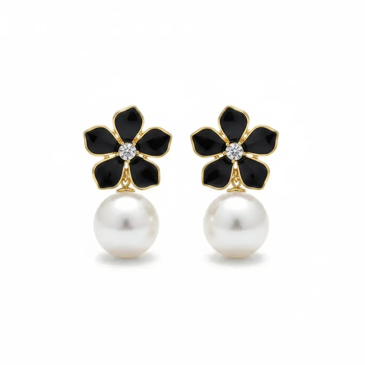 Vintage Wrapped Pearl Stud & Drop Earrings for Women, Plated Alloy & Titanium Pin
