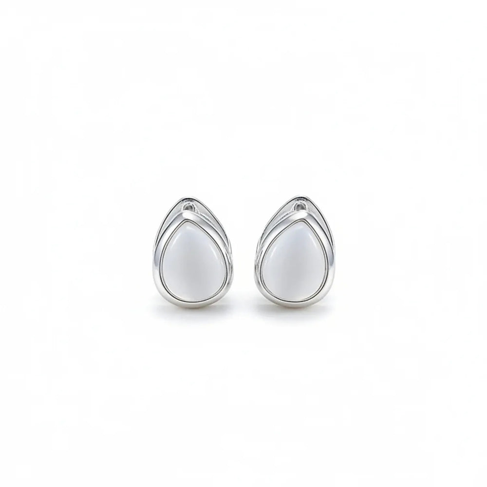Water-Drop Cat-Eye Double-Sided Ear Clips