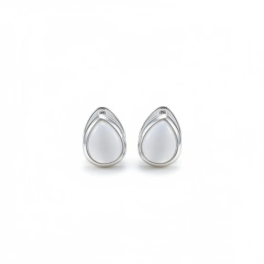 Water-Drop Cat-Eye Double-Sided Ear Clips