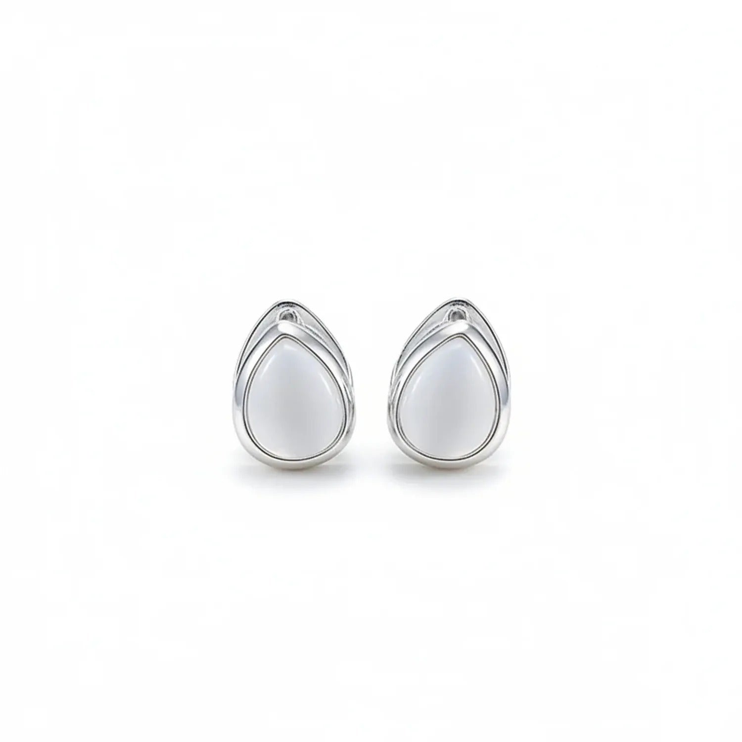 Water-Drop Cat-Eye Double-Sided Ear Clips