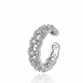 White Lace Full Diamond Hollowed Zircon Ring — Unisex