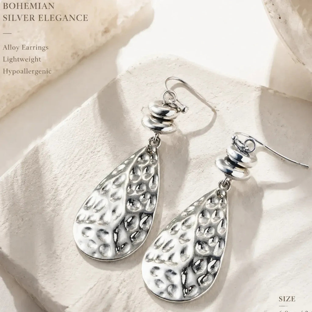 Womens Fashion Vintage Waterdrop Distressed Earrings