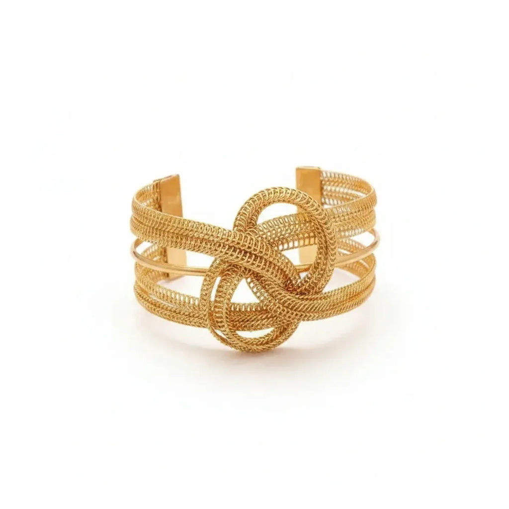 Womens PersonalizedFashionable Mesh Bracelet With Multi-layered Wire Wrapping