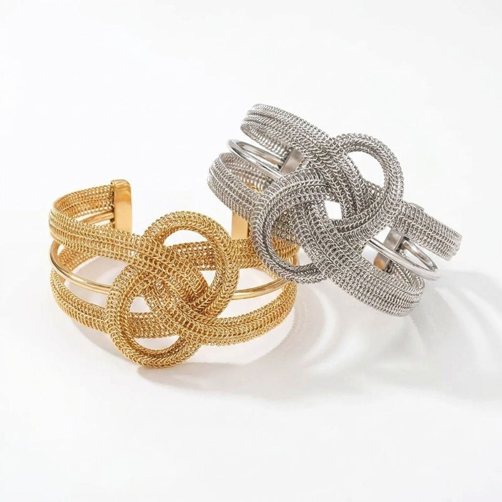 Womens PersonalizedFashionable Mesh Bracelet With Multi-layered Wire Wrapping