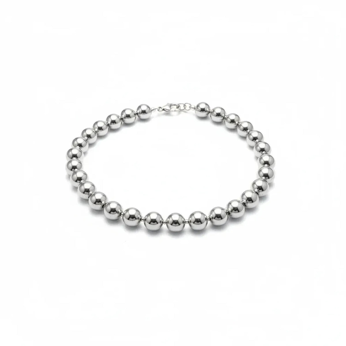 Women's Stainless Steel Spherical Bead Chain Necklace & Bracelet Gold Jewelry