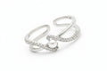 Xurri Cross-Design Pearl Open Index Finger Ring