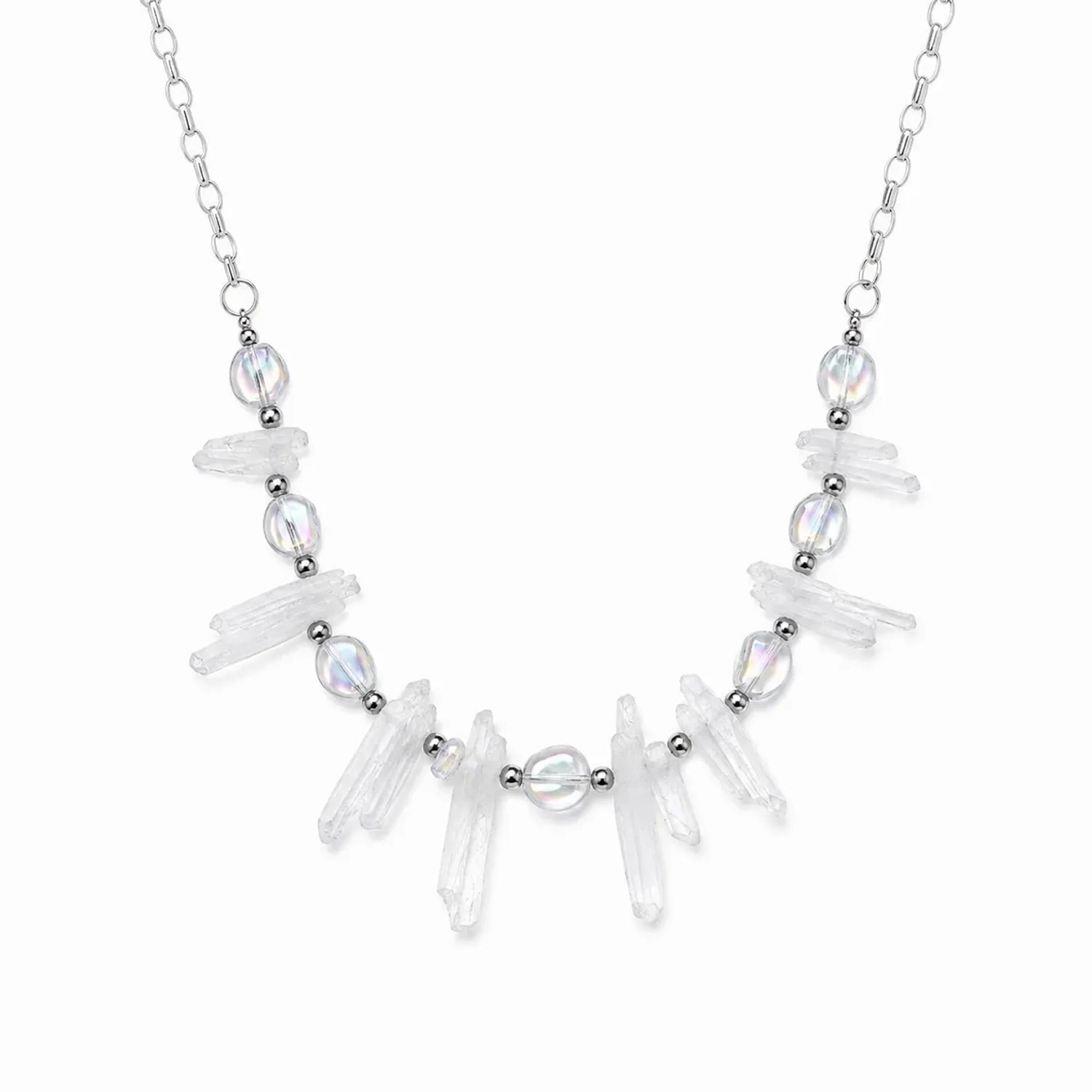 Y2K Icicle Natural Stone Crystal Necklace