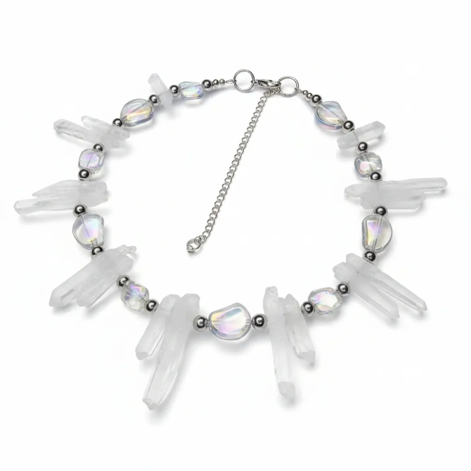 Y2K Icicle Natural Stone Crystal Necklace