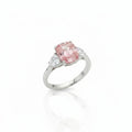Zhenxin Radiant Cut Pink Zirconia Statement Ring