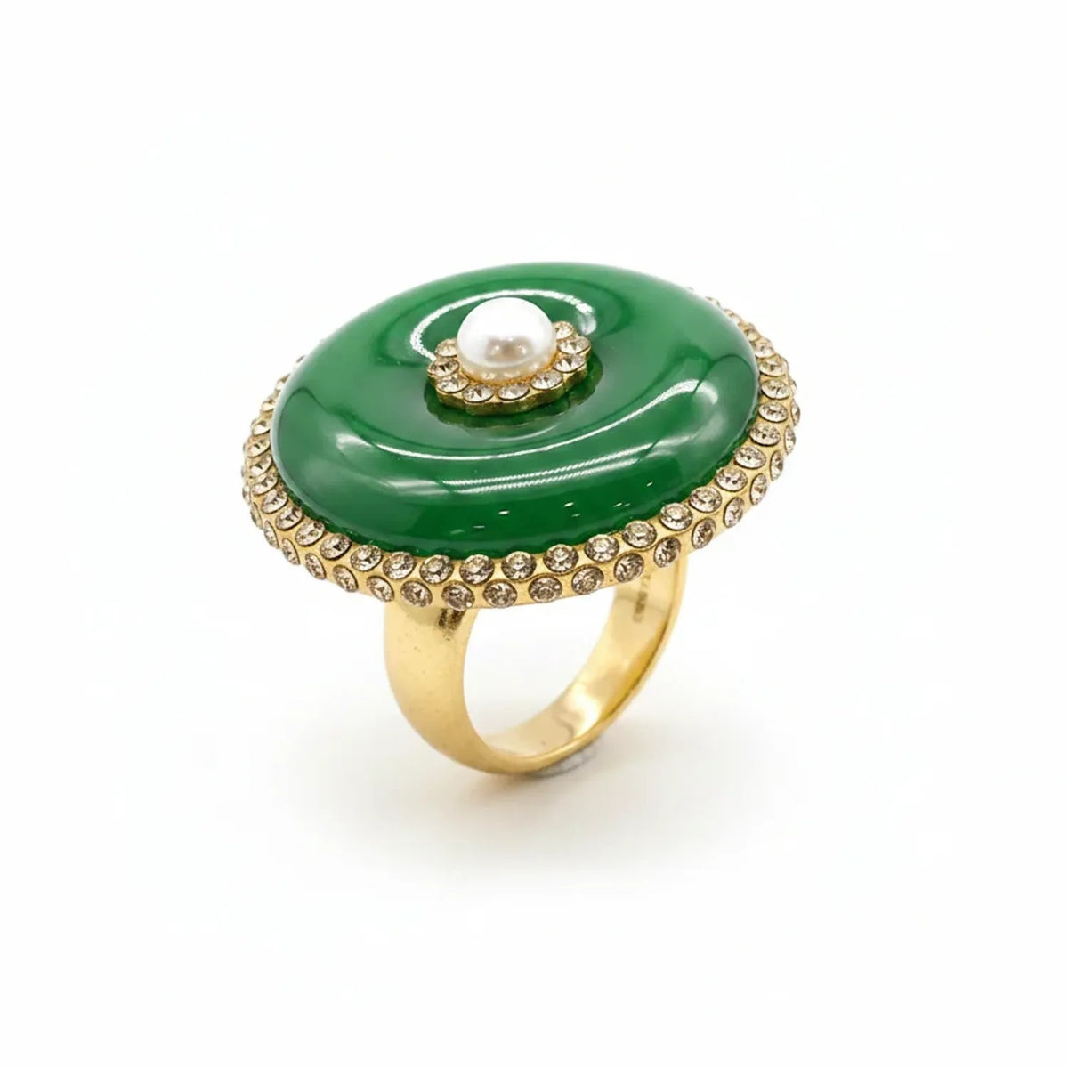 Zhongxing Baroque Pearl & Rose Quartz Vintage Ring